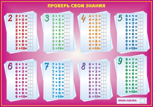 Таблица сложения- проверь свои знания. Учебное пособие, маркер в комплекте. МГОГОРАЗОВЫЕ. - Image 3