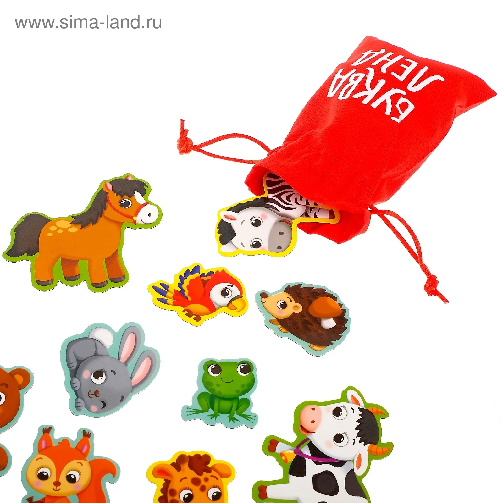 Магнитная книжка-игрушка «Мир животных», с мешочком, 8 стр. - Image 8