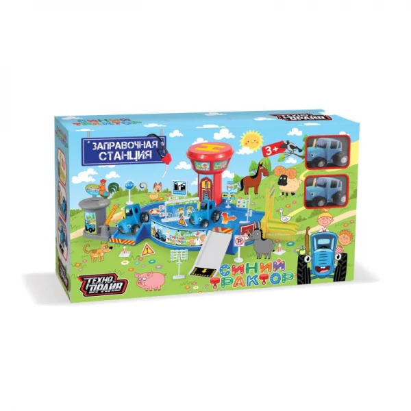 Парковка, СИНИЙ ТРАКТОР СИНИЙ ТРАКТОР, кор. 48*9*26 см ТЕХНОДРАЙВ в кор.2*12шт