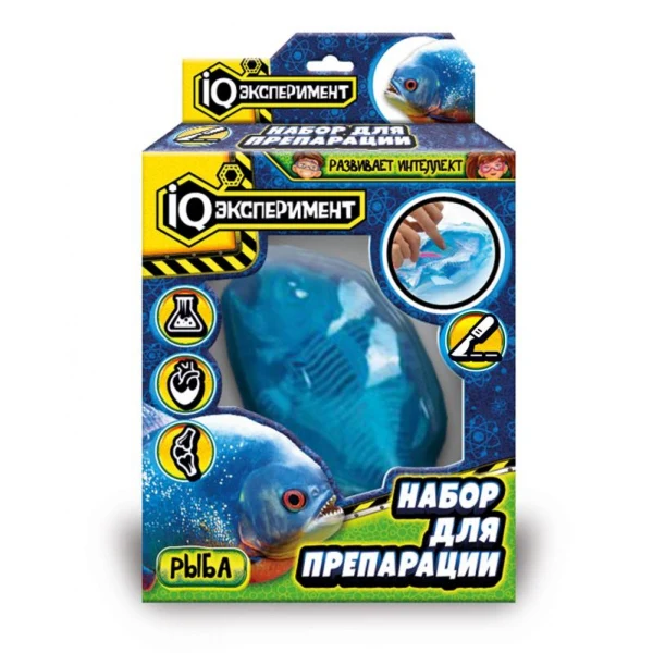 Опыты по биологии препарация рыбы, в кор. IQ Эксперимент в кор.48шт