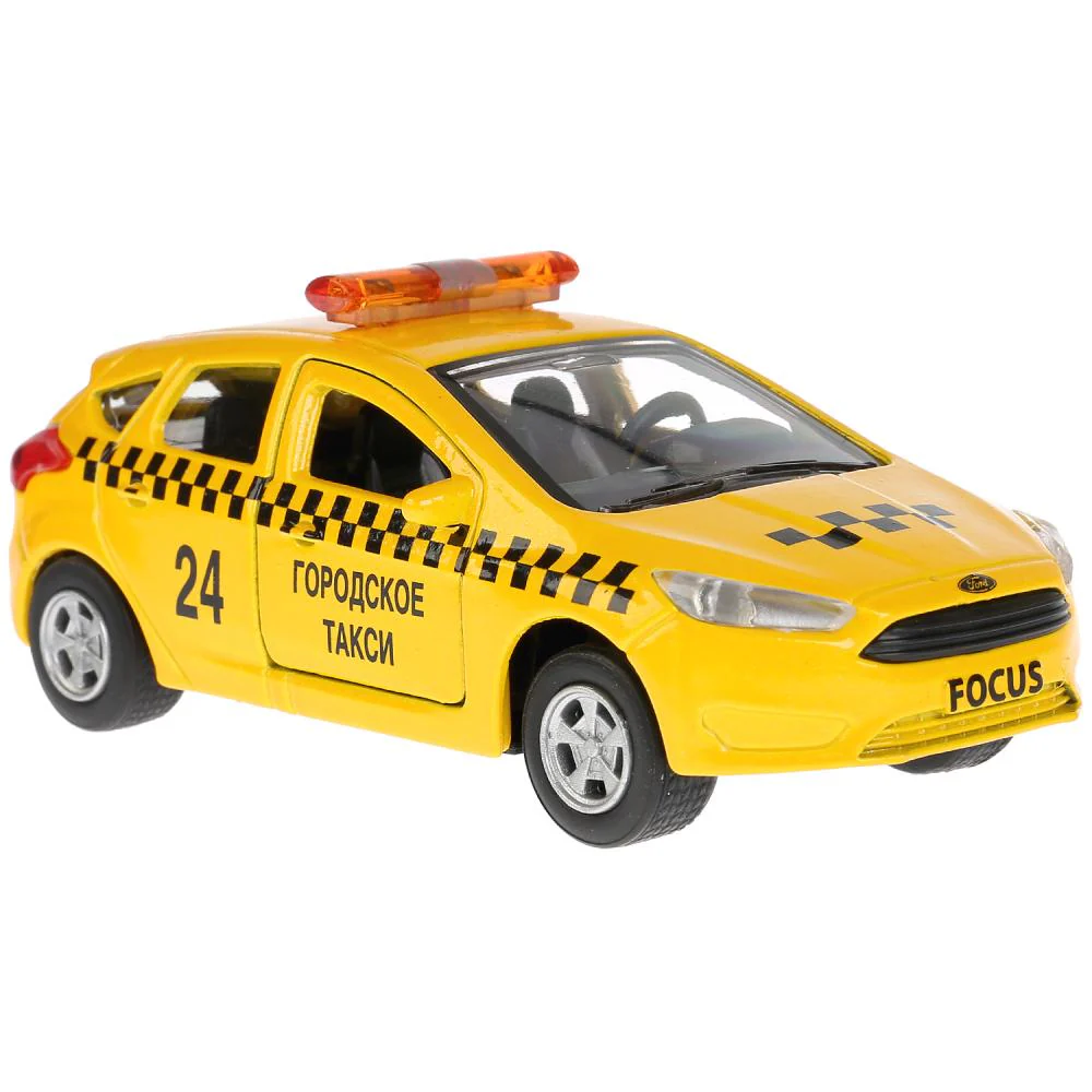 Машина металл FORD Focus хэтч. такси 12см, открыв. двери, инерц. в кор. Технопарк в кор.2*24шт - Image 5