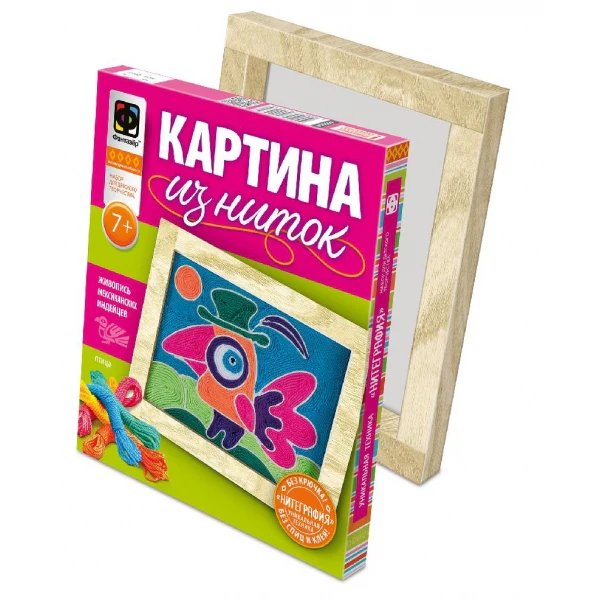 409004 Картина из ниток "Птица" /20