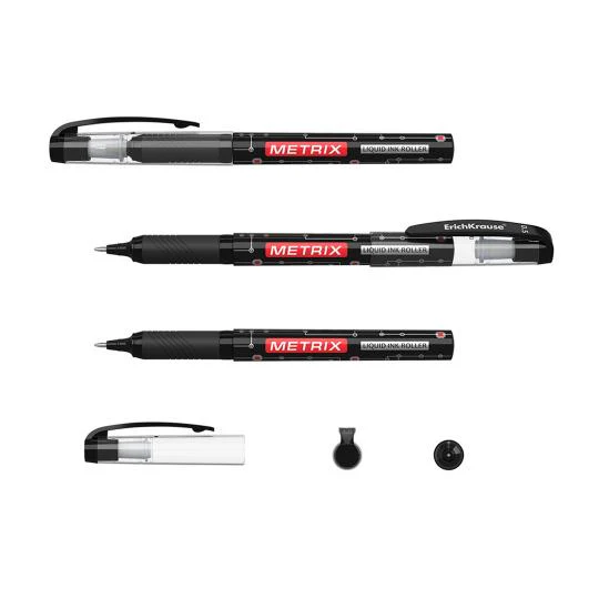 ErichKrause® Ручка-роллер "Metrix" цвет чернил черный (поштучно) арт.45480 - Image 2