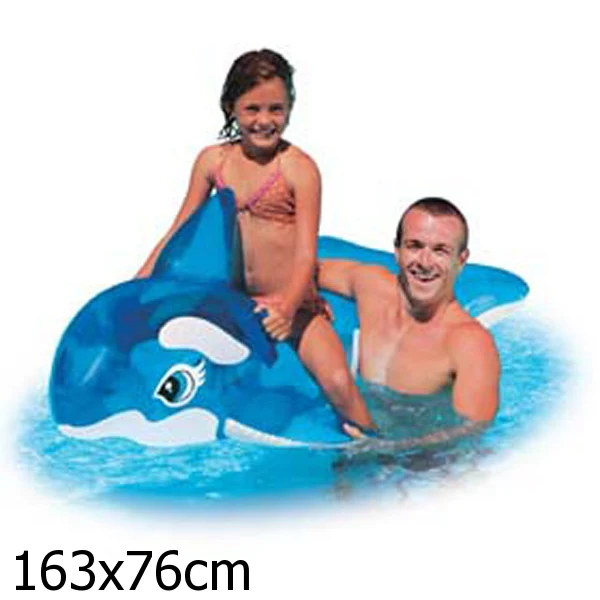 Intex. Игрушка для плавания "Касатка" лазурная 152х114 см, в кор., (боится холода) арт.58523NP