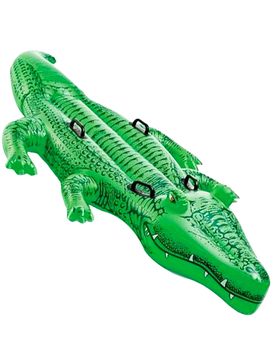 Intex. Игрушка-наездник надувная "Крокодил" 203х114 см арт.58562NP - Image 2