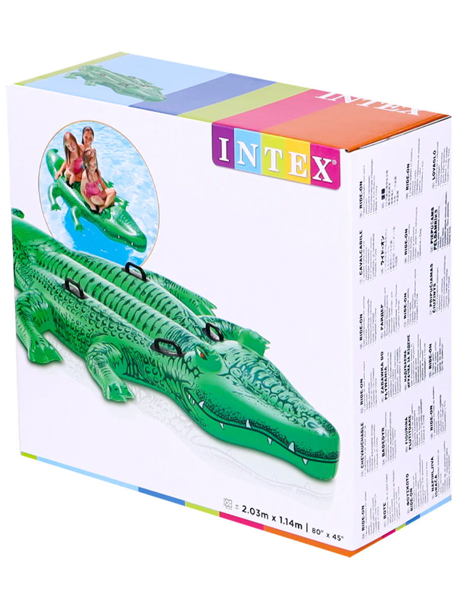 Intex. Игрушка-наездник надувная "Крокодил" 203х114 см арт.58562NP - Image 3