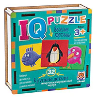 IQ Пазл деревянный.3+ Весёлые картинки